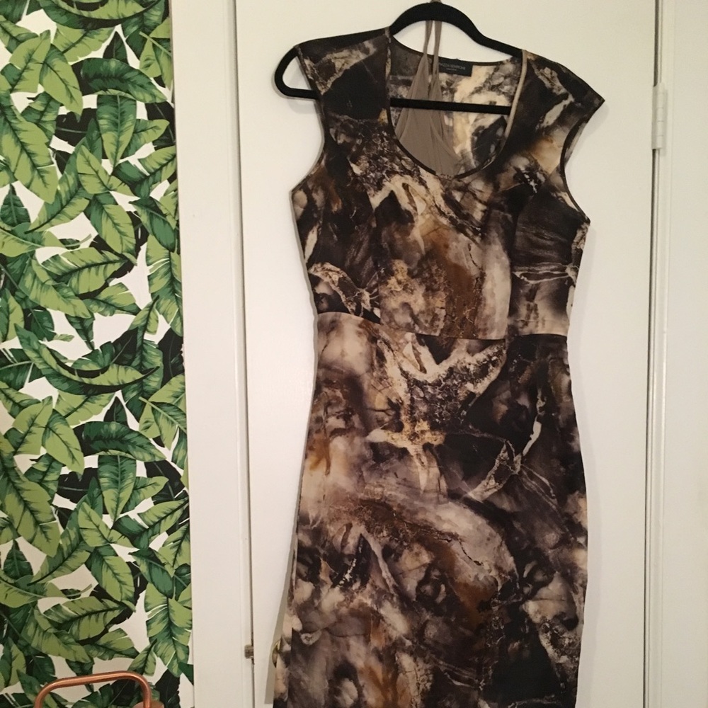 Piazza Sempione IT42 Brown sheath dress - silk